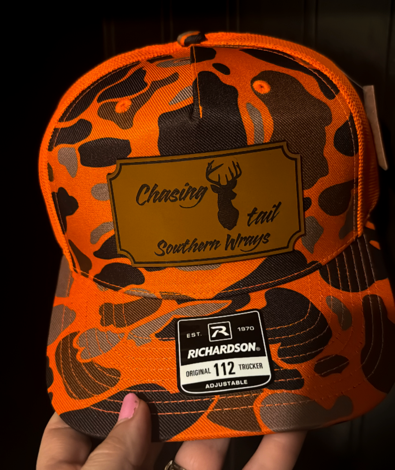 Orange Camo Richardson 112 Hat