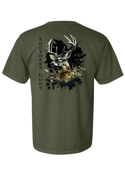 LOW IN STOCK!                            Deer Spatter Tee Southern Down Outfitters