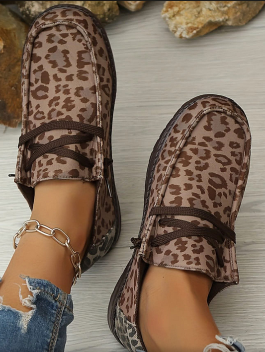 Coffee Leopard Print Shoe
