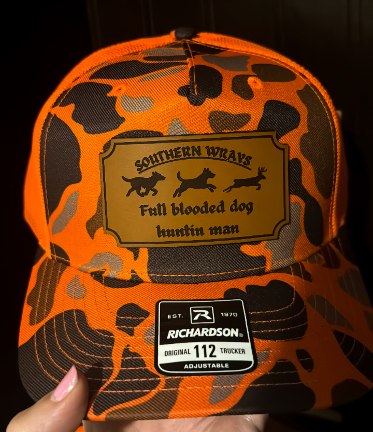 Orange Camo Richardson 112 Hat