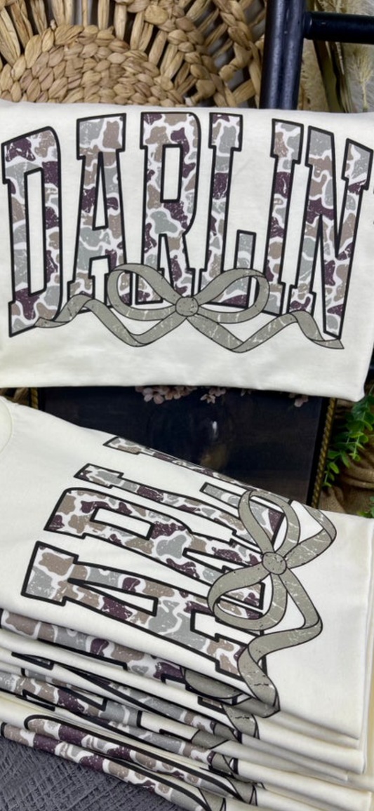 Darlin camo tee pre order