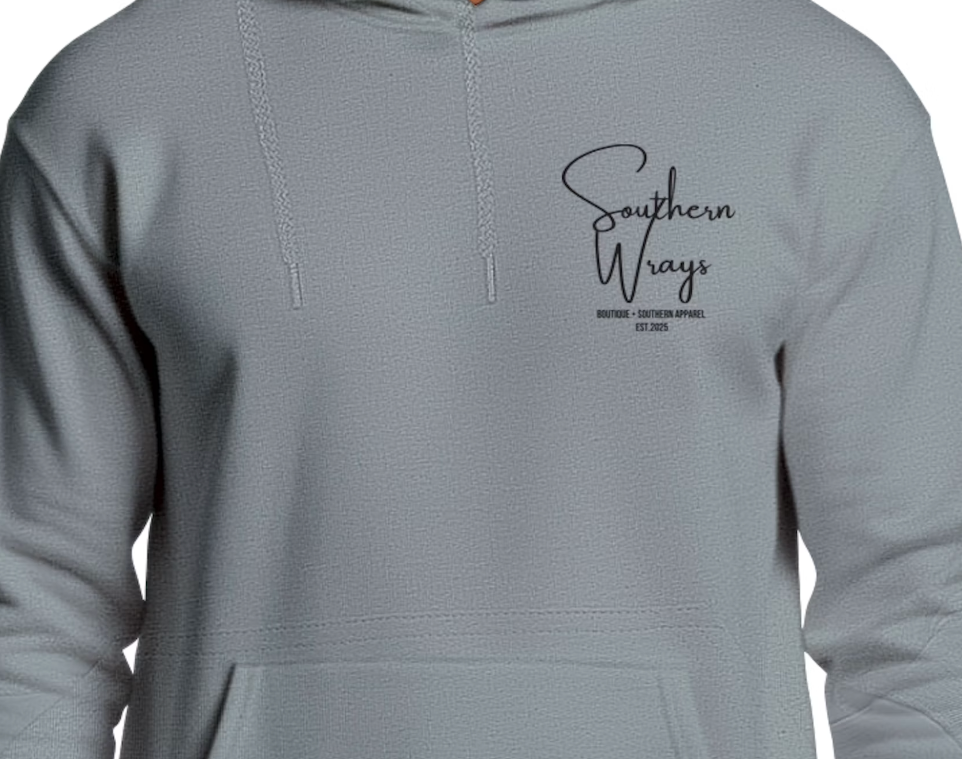 Southern Wrays Grey Hoodie Tobacco Leaf Charmed
