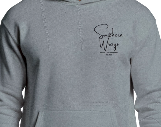 Southern Wrays Grey Hoodie Tobacco Leaf Charmed
