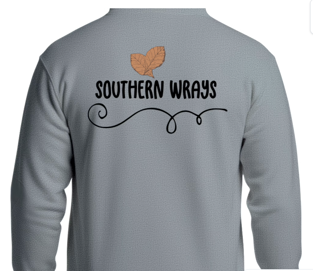 Southern Wrays Grey Hoodie Tobacco Leaf Charmed