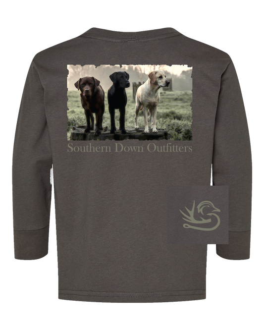 Three Dogs Toddler LS Tee
