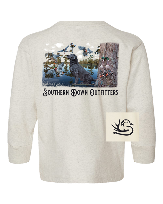 Black Lab Swamp Long Sleeve Toddler Tee