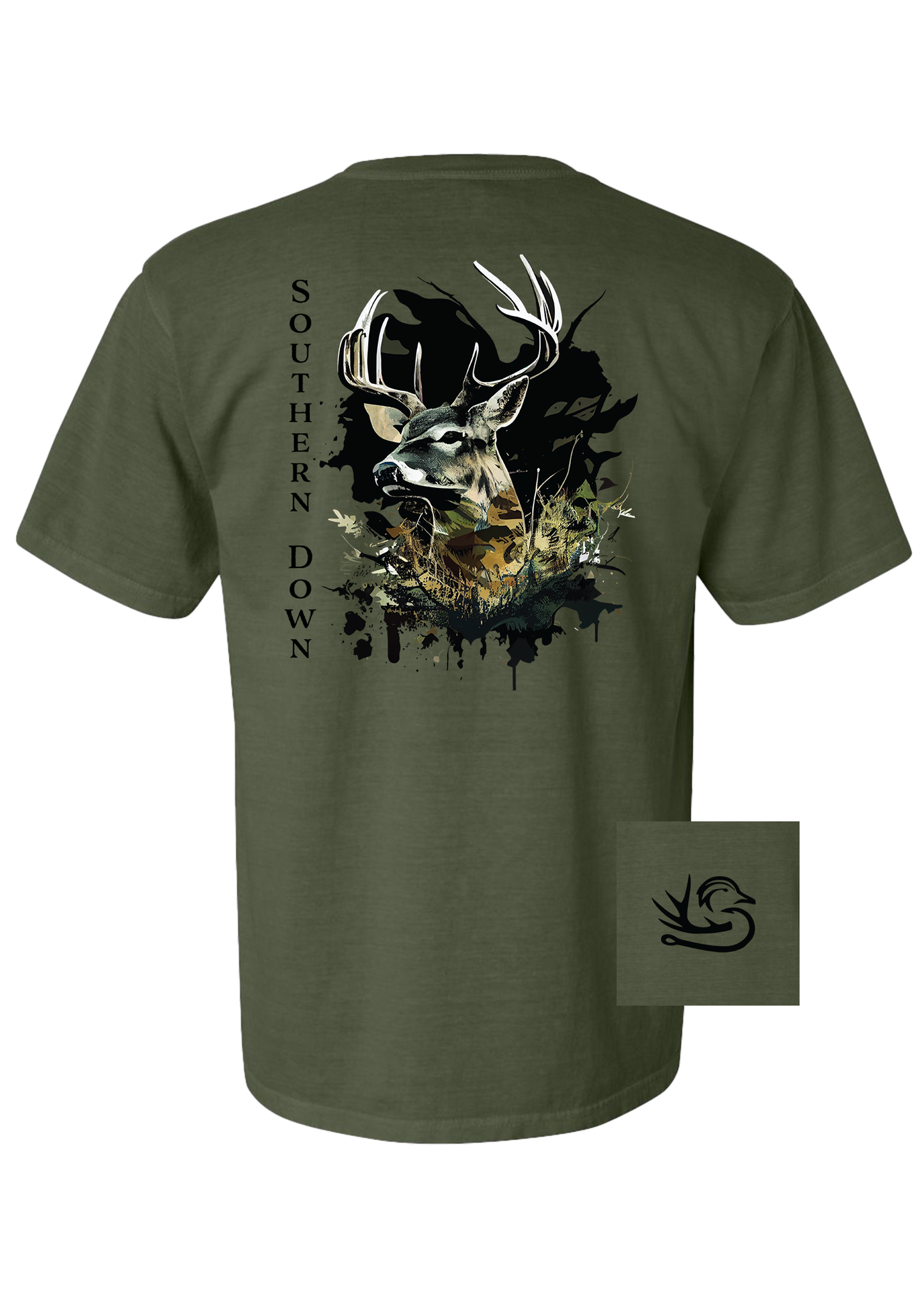 LOW IN STOCK!                            Deer Spatter Tee Southern Down Outfitters